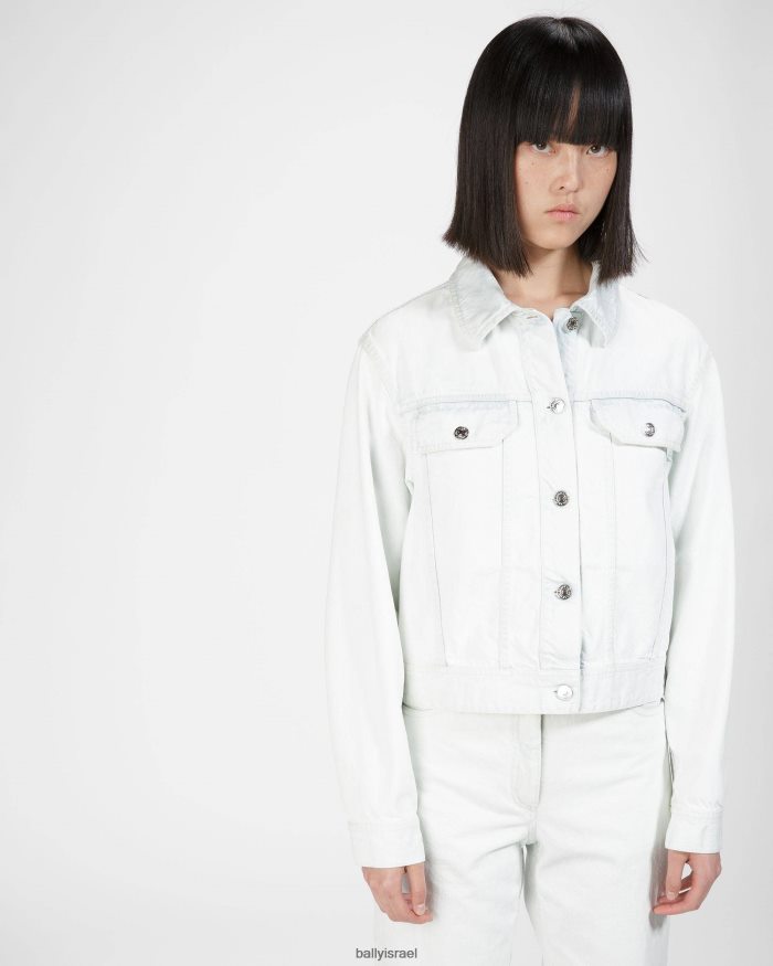 לבן Bally ז'קט ג'ינס נשים הַלבָּשָׁה AS12D692