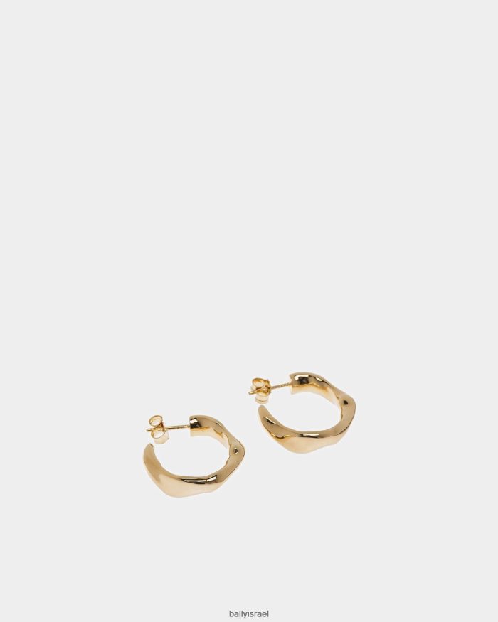 זהב Bally עגילי חישוק קטנים נשים אביזרים AS12D693