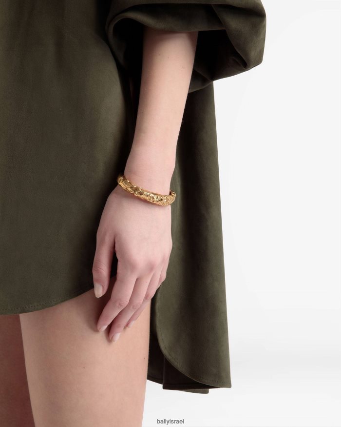 זהב Bally צמיד שרוול בעל אפקט פיסולי נשים אביזרים AS12D695