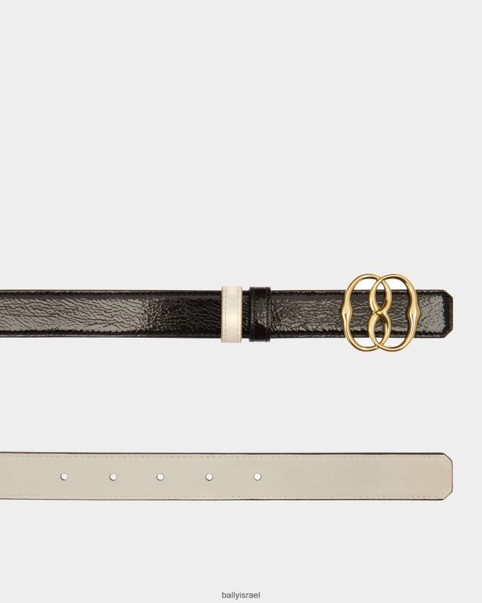 שָׁחוֹר Bally חגורת שמלת סמל עור נשים אביזרים AS12D703