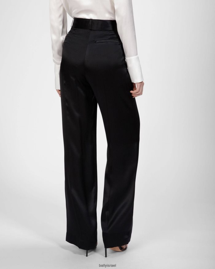 שָׁחוֹר Bally מכנסי משי נשים הַלבָּשָׁה AS12D710