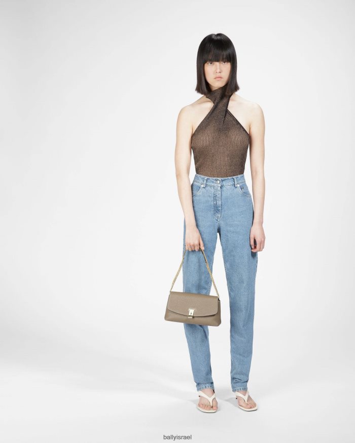 בז' Bally מיני תיק מעור לינה נשים אביזרים AS12D723