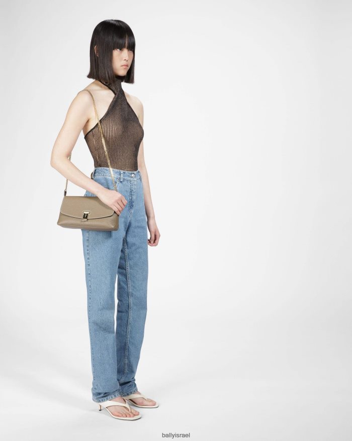 בז' Bally מיני תיק מעור לינה נשים אביזרים AS12D723