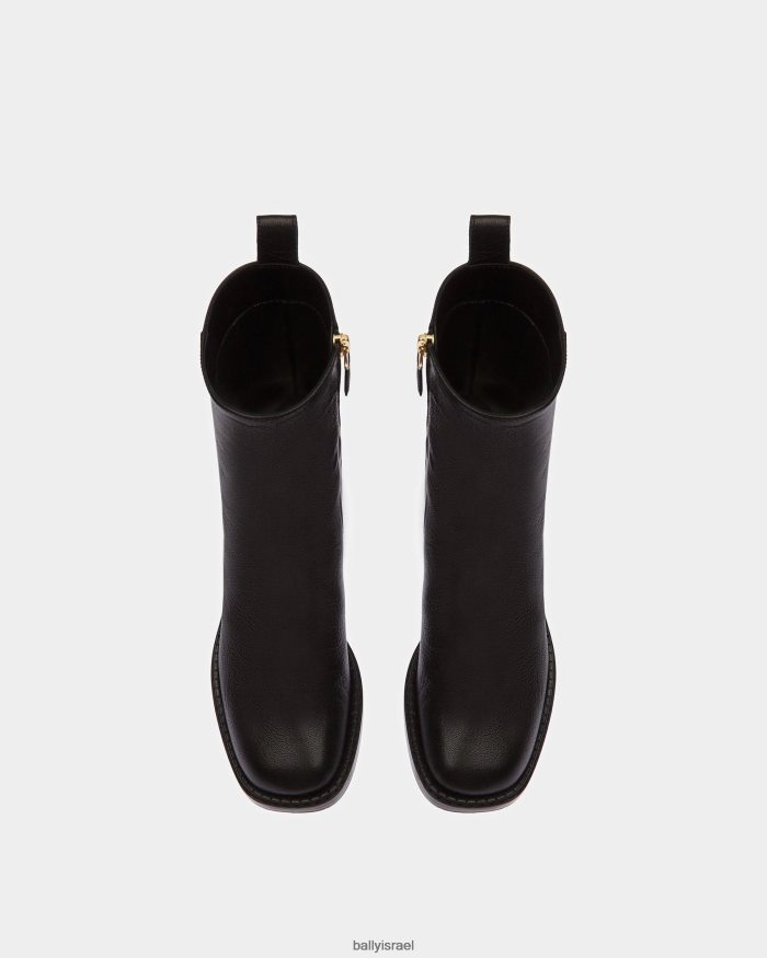 שָׁחוֹר Bally מגפי עור אוסטין נשים הַנעָלָה AS12D725