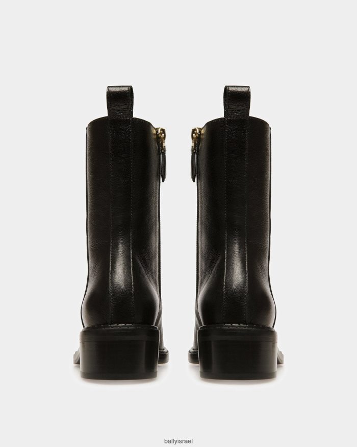 שָׁחוֹר Bally מגפי עור אוסטין נשים הַנעָלָה AS12D725