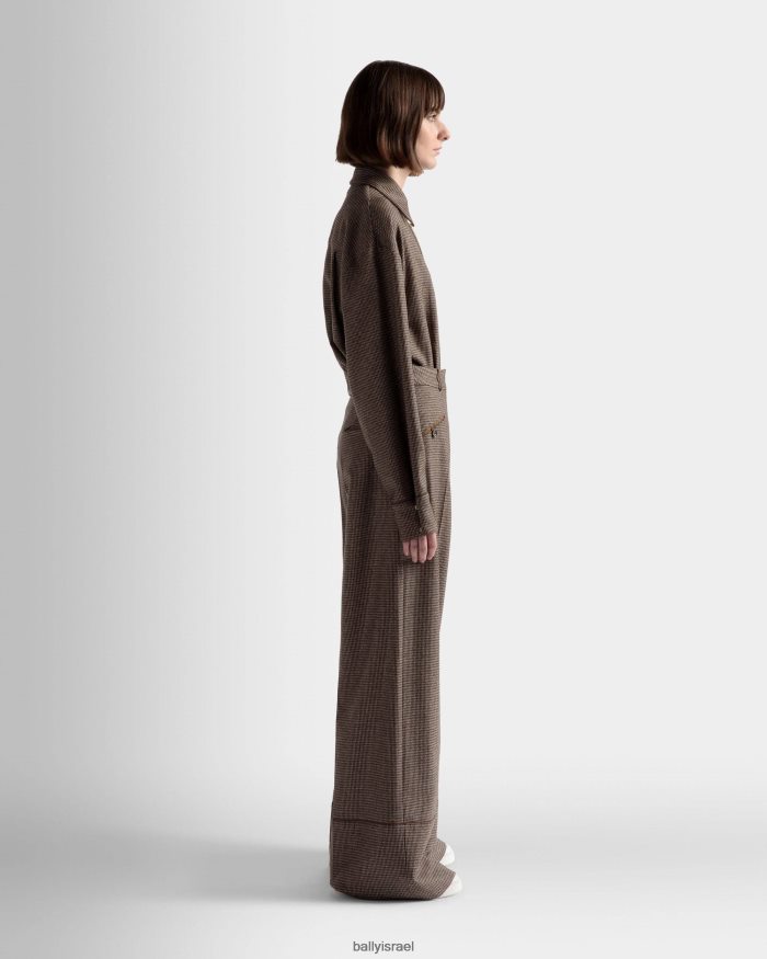 חום Bally מכנסי שן כלב נשים הַלבָּשָׁה AS12D728