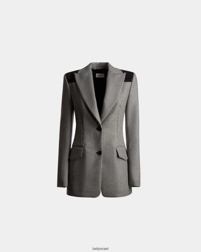 שָׁחוֹר Bally צמר מעיל כלב נשים הַלבָּשָׁה AS12D734