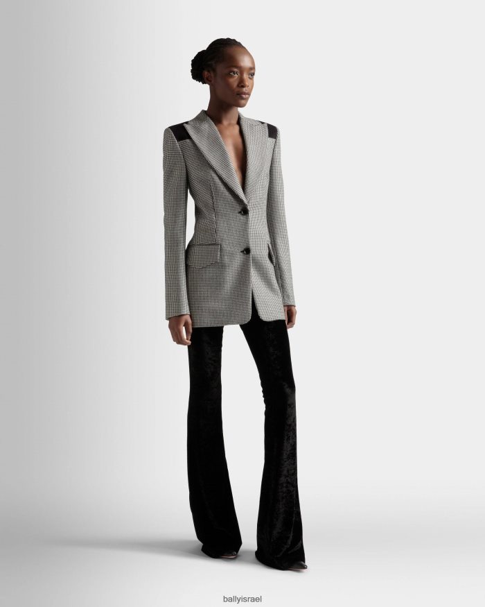 שָׁחוֹר Bally צמר מעיל כלב נשים הַלבָּשָׁה AS12D734