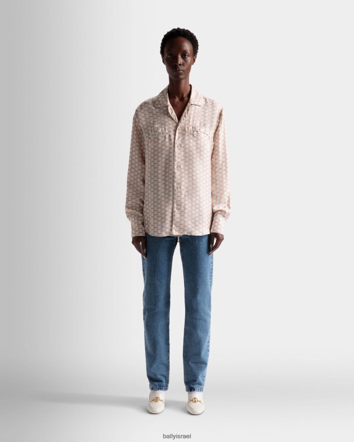 וָרוֹד Bally חולצה בהדפס דגלונים גברים הַלבָּשָׁה AS12D735