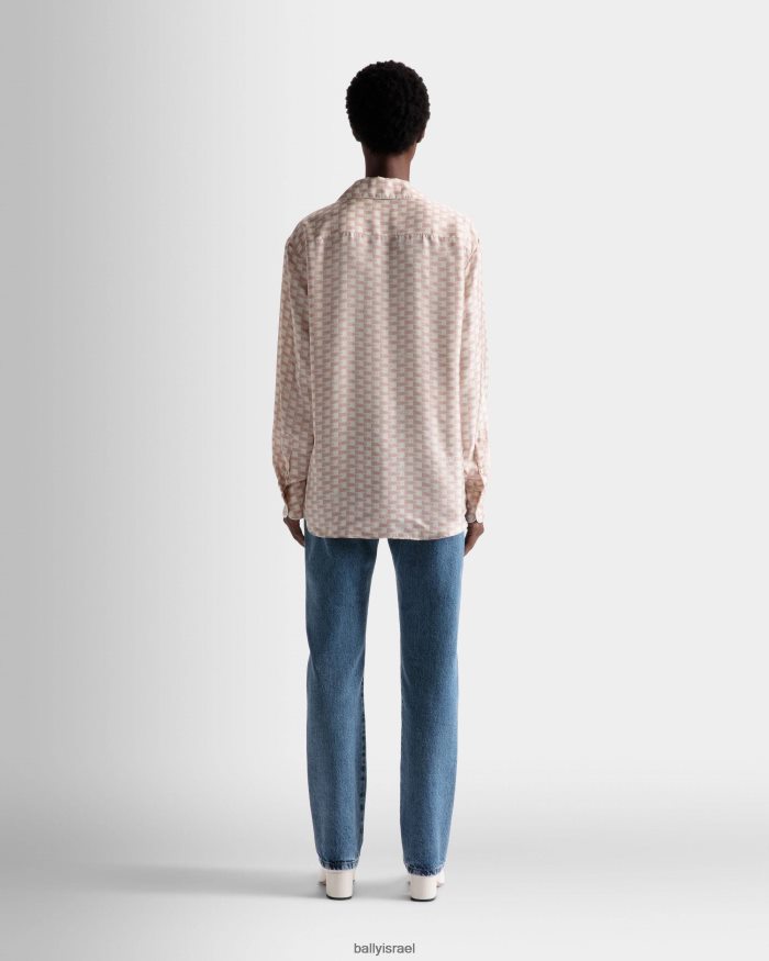 וָרוֹד Bally חולצה בהדפס דגלונים גברים הַלבָּשָׁה AS12D735