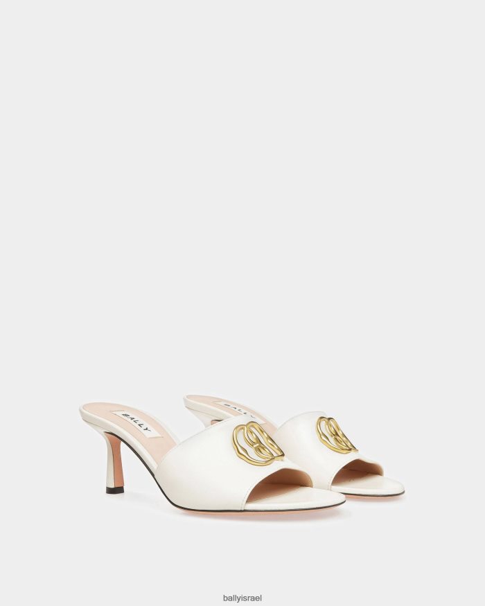 לבן Bally סנדלי סמל נשים הַנעָלָה AS12D73