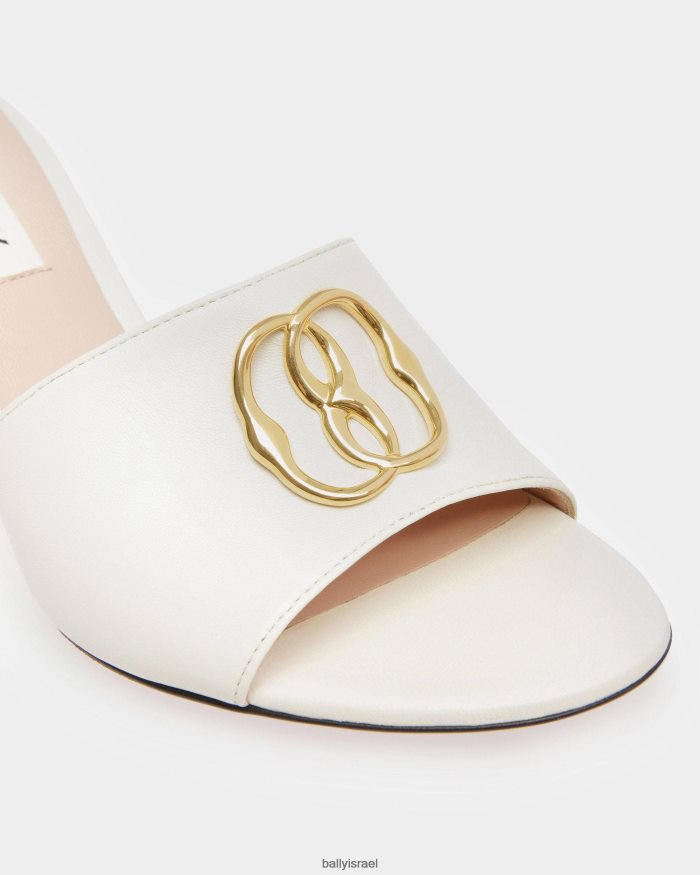 לבן Bally סנדלי סמל נשים הַנעָלָה AS12D73