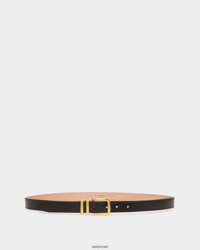 שָׁחוֹר Bally עור חגורה קבוע בארוק נשים אביזרים AS12D740