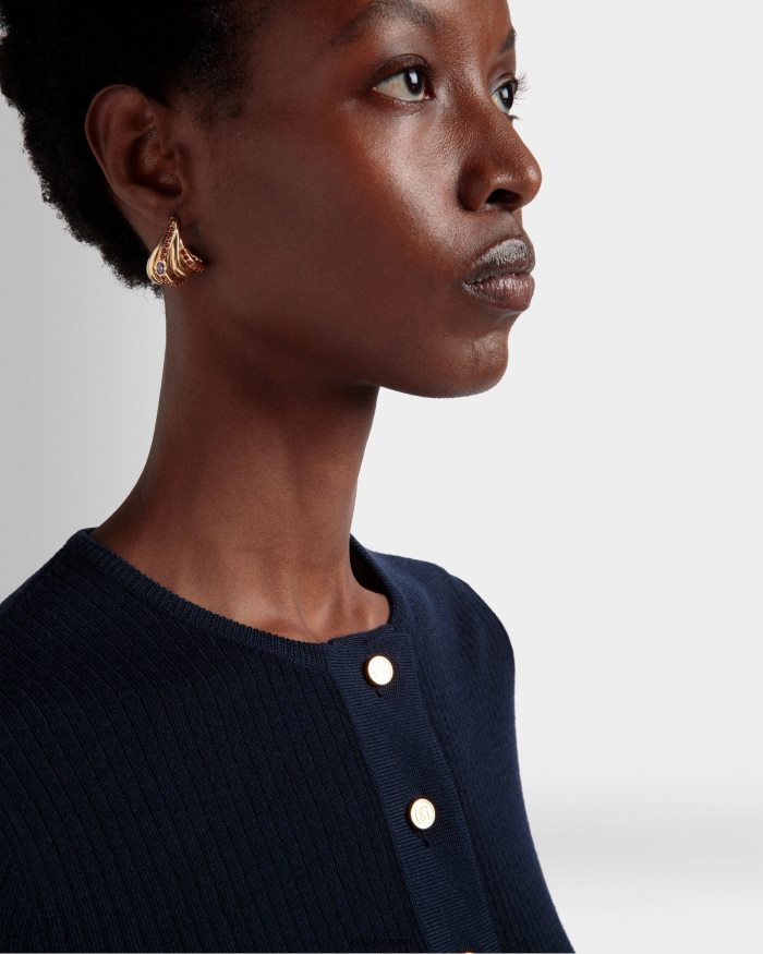 זהב Bally עגילי ערב פליז נשים אביזרים AS12D746