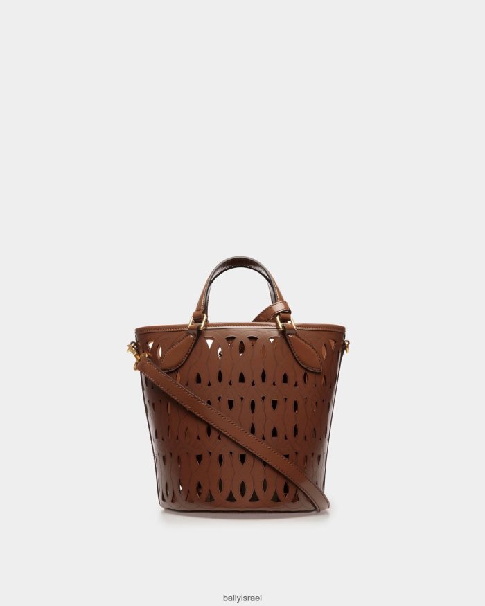 חום Bally תיק דלי לאגו עור נשים אביזרים AS12D752