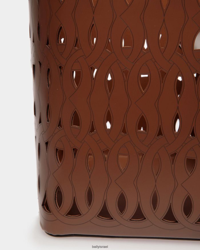 חום Bally תיק תיק לאגו עור נשים אביזרים AS12D755