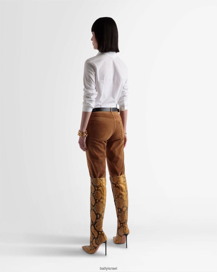 לבן Bally חולצת כיס קפלים מכותנה פופלין נשים הַלבָּשָׁה AS12D758