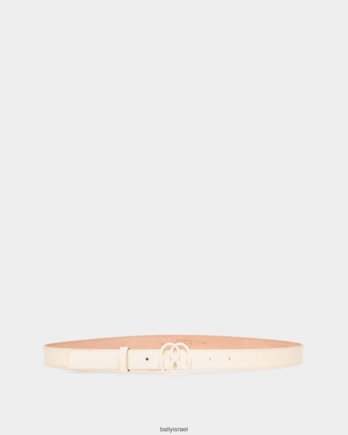 לבן Bally סמל חגורה קבועה נשים אביזרים AS12D764