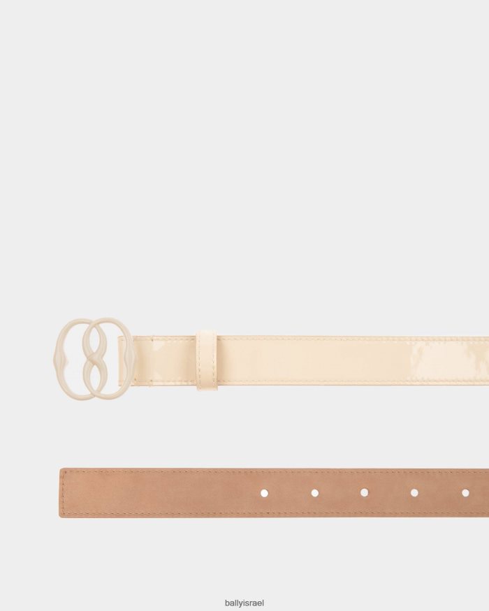 לבן Bally סמל חגורה קבועה נשים אביזרים AS12D764