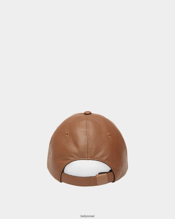 חום Bally כובע בייסבול עור גברים אביזרים AS12D789