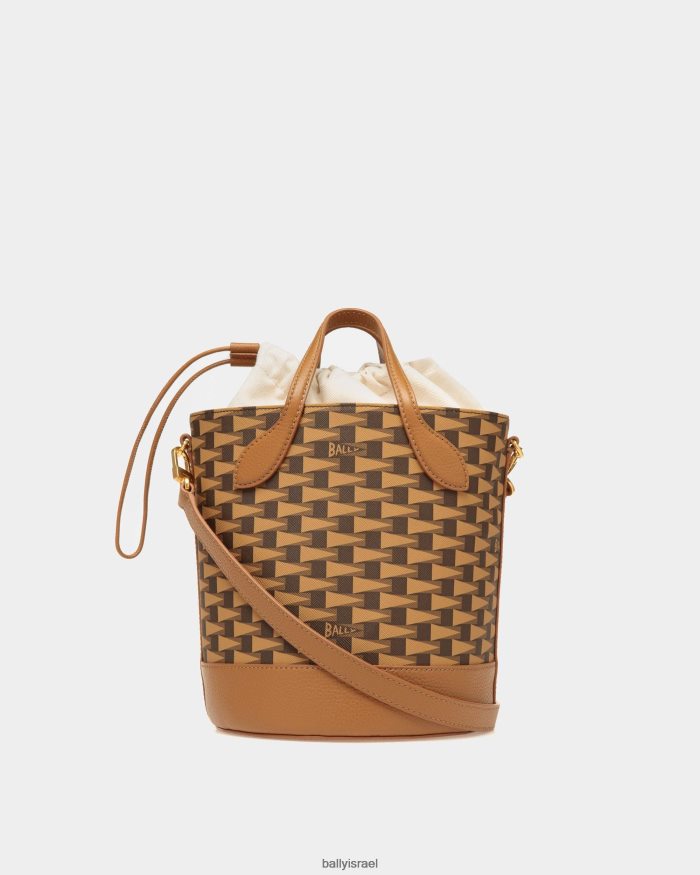 חום Bally תיק דלי דגלונים נשים אביזרים AS12D78