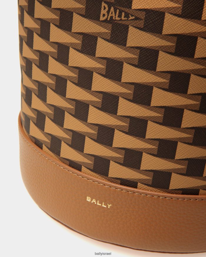 חום Bally תיק דלי דגלונים נשים אביזרים AS12D78