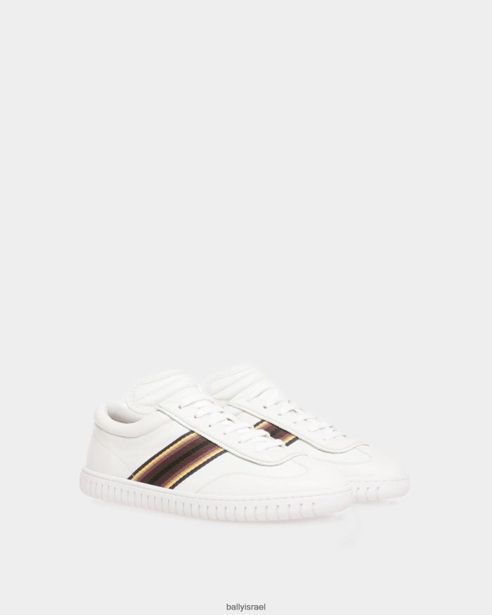 לבן Bally נעלי ספורט לנגן עור גברים הַנעָלָה AS12D804