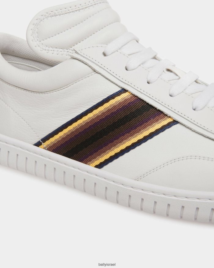 לבן Bally נעלי ספורט לנגן עור גברים הַנעָלָה AS12D804