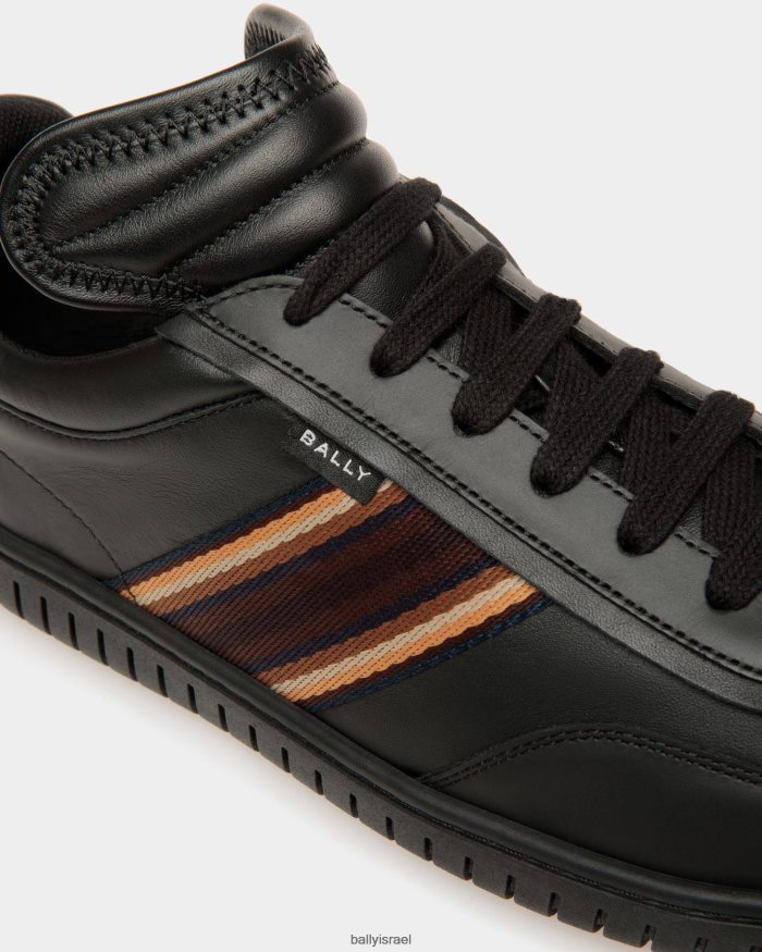 שָׁחוֹר Bally נעלי ספורט לנגן עור גברים הַנעָלָה AS12D817