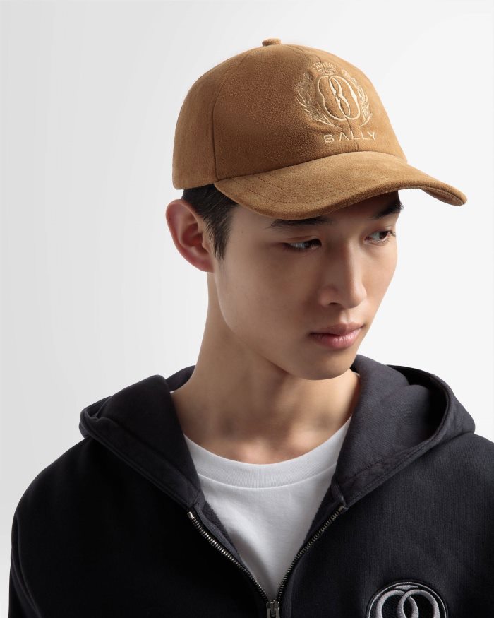 חום Bally כובע בייסבול רקום גברים אביזרים AS12D819