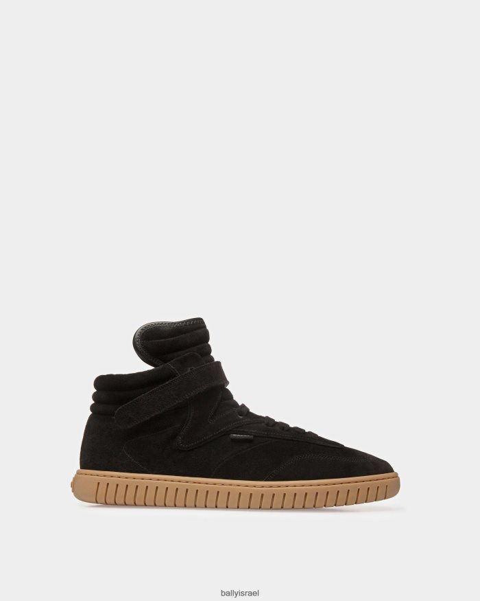 שָׁחוֹר Bally נעלי ספורט לנגן ועור ענבר גברים הַנעָלָה AS12D821