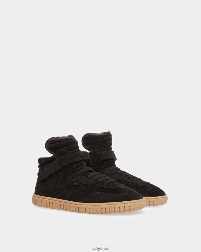 שָׁחוֹר Bally נעלי ספורט לנגן ועור ענבר גברים הַנעָלָה AS12D821