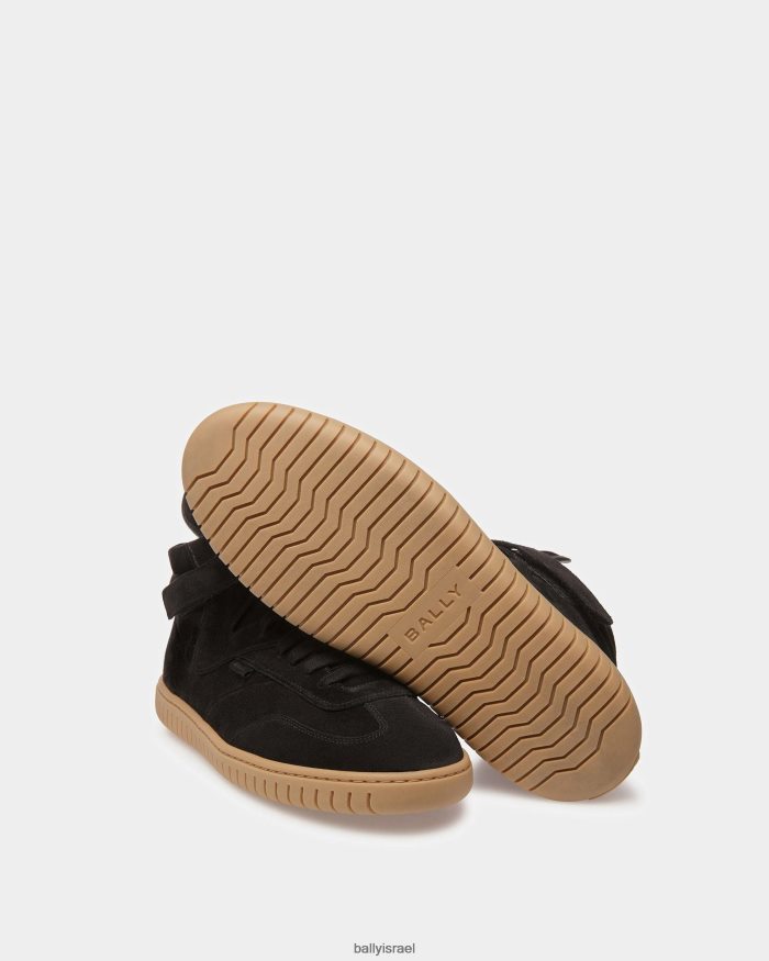 שָׁחוֹר Bally נעלי ספורט לנגן ועור ענבר גברים הַנעָלָה AS12D821