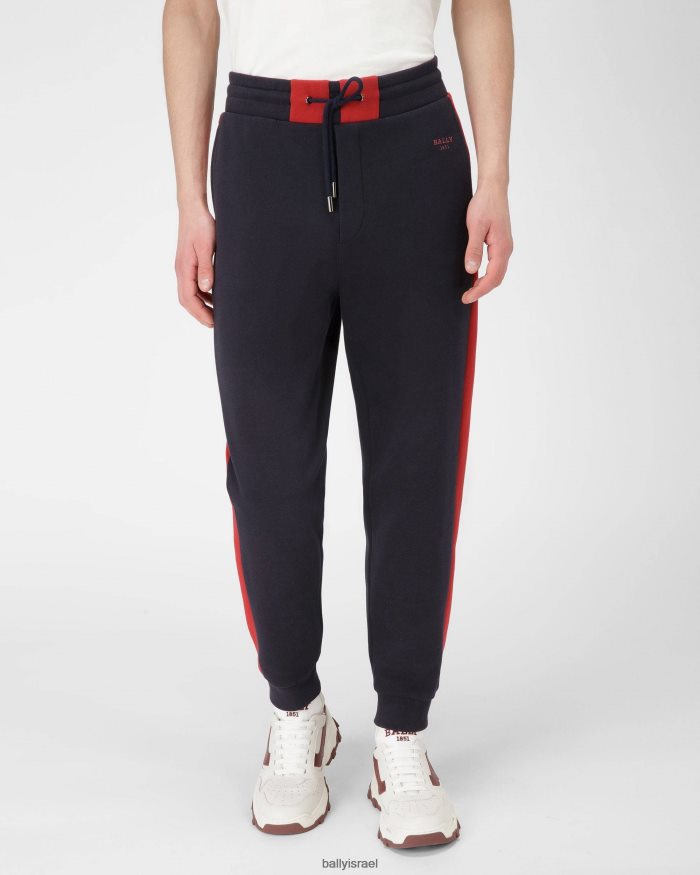 סַסגוֹנִיוּת Bally מכנסי טרנינג עם פסים ניגודיים גברים הַלבָּשָׁה AS12D824