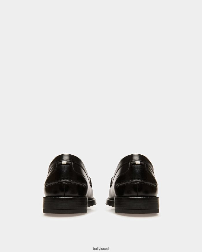 שָׁחוֹר Bally מוקסיני עור רודי גברים הַנעָלָה AS12D827