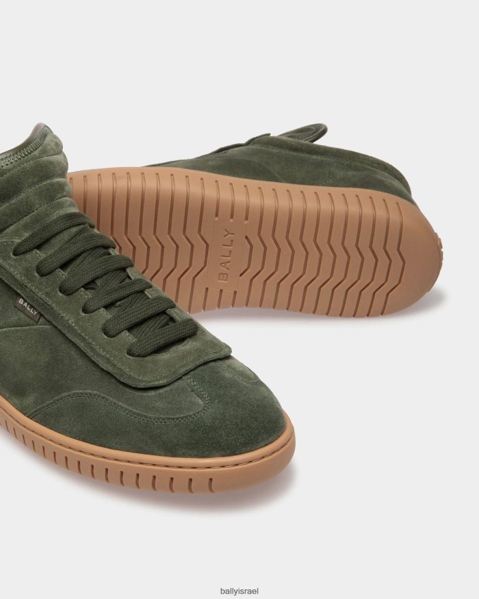 ירוק Bally נעלי ספורט לנגן ועור ענבר גברים הַנעָלָה AS12D837