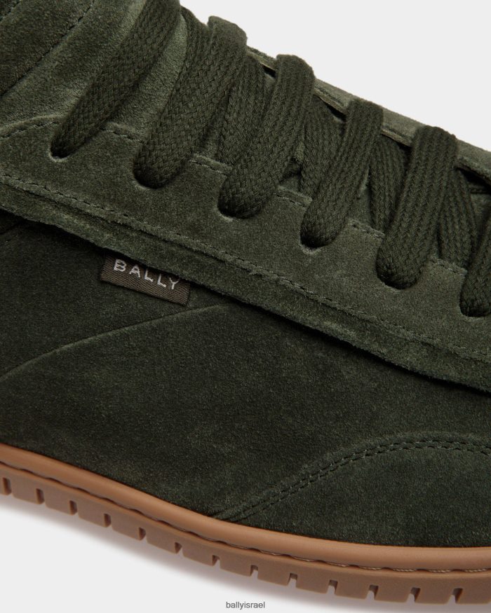 ירוק Bally נעלי ספורט לנגן ועור ענבר גברים הַנעָלָה AS12D837