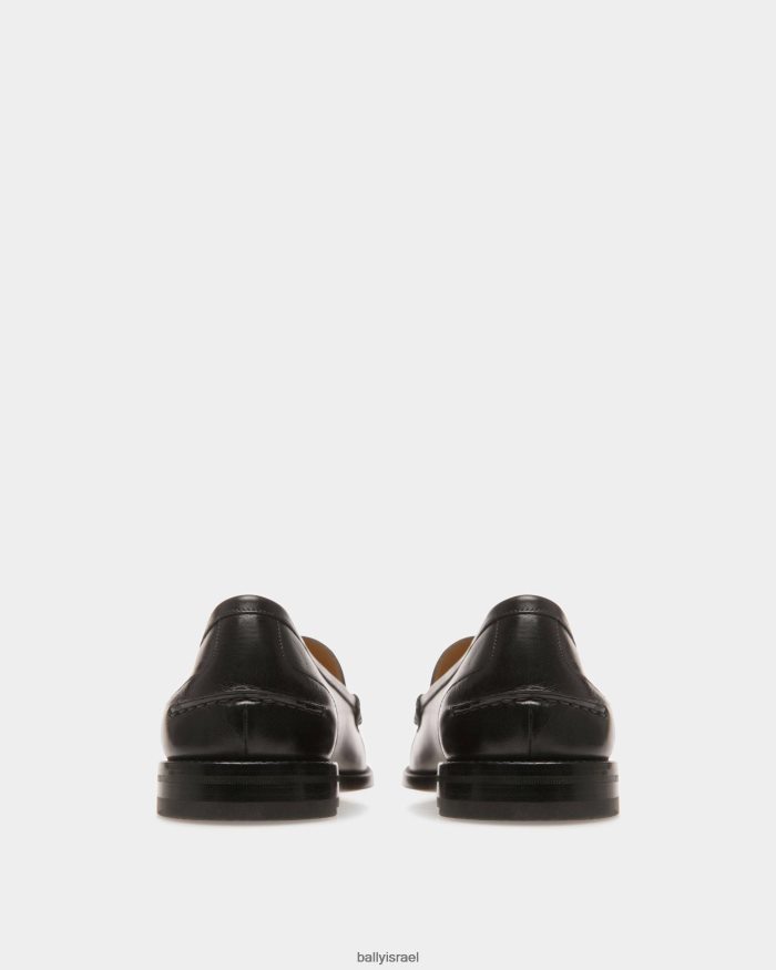 שָׁחוֹר Bally עור מוקסינים של רומא גברים הַנעָלָה AS12D838