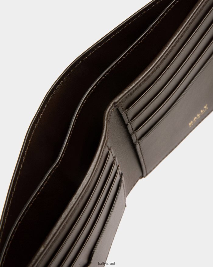 חום Bally עור ארנק דו-קיפול מיוחד גברים אביזרים AS12D843