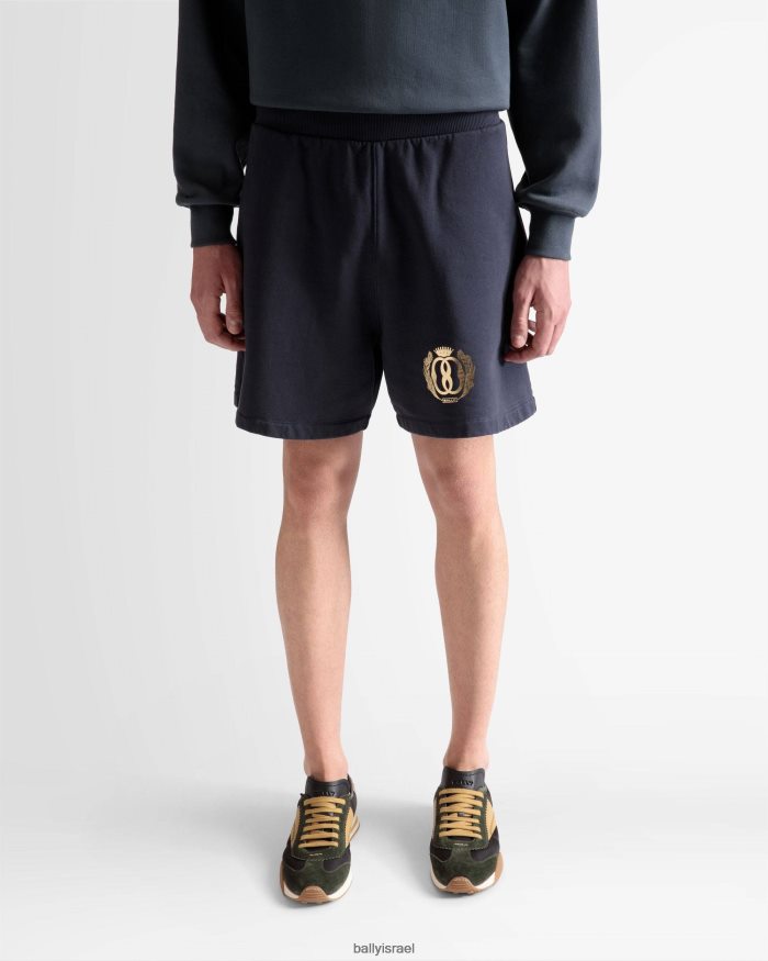 אפור Bally סווטשירט עם חצי רוכסן בהדפס רכבת גברים הַלבָּשָׁה AS12D861