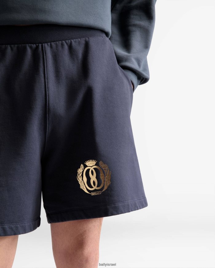 אפור Bally סווטשירט עם חצי רוכסן בהדפס רכבת גברים הַלבָּשָׁה AS12D861