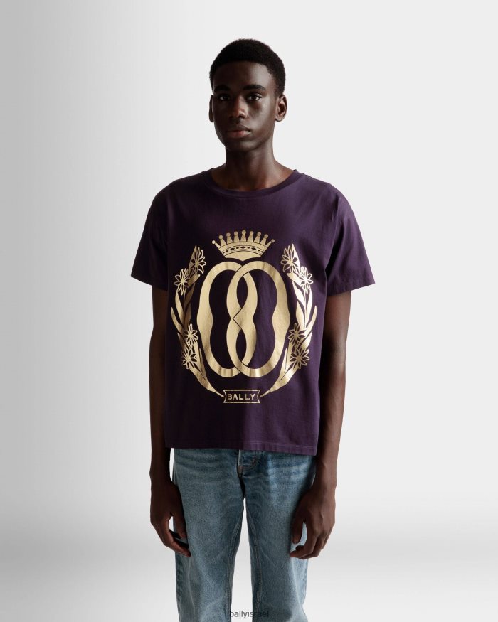 סָגוֹל Bally חולצת טריקו מסוכלת גברים הַלבָּשָׁה AS12D883