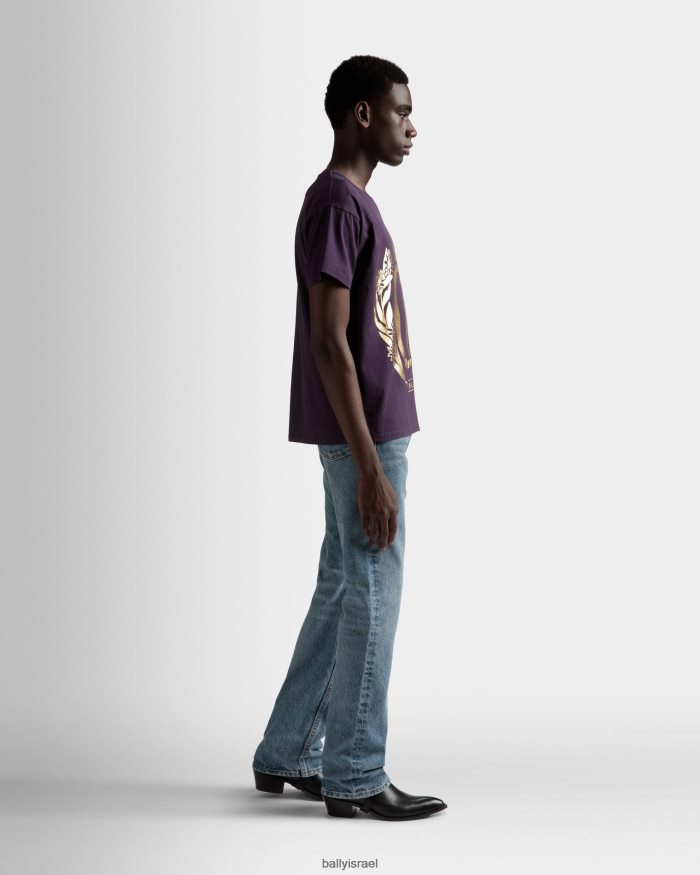 סָגוֹל Bally חולצת טריקו מסוכלת גברים הַלבָּשָׁה AS12D883