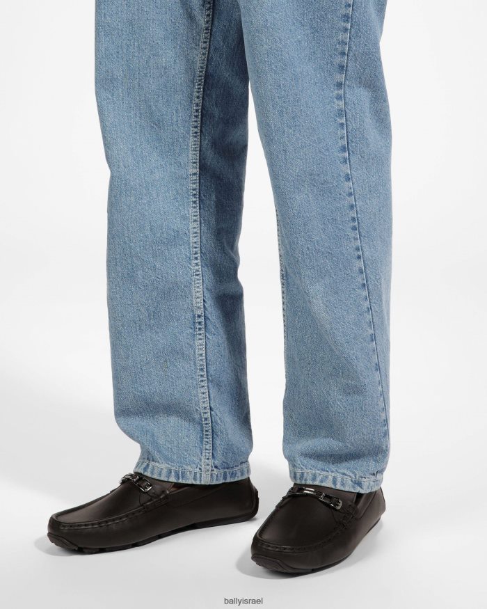 שָׁחוֹר Bally נהגי עור פינטר גברים הַנעָלָה AS12D897