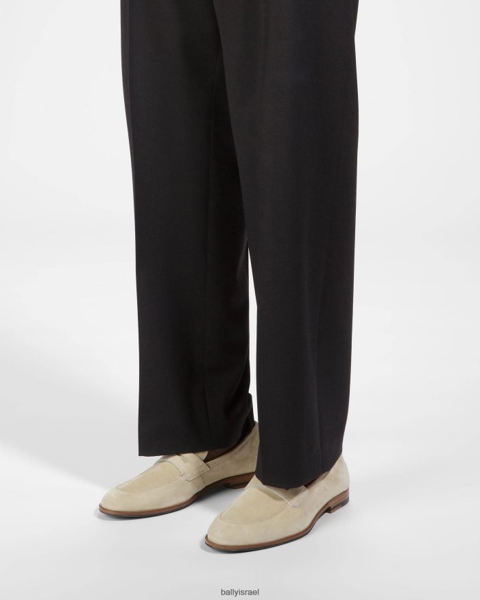 בז' Bally מכנסי עור רשת גברים הַנעָלָה AS12D910