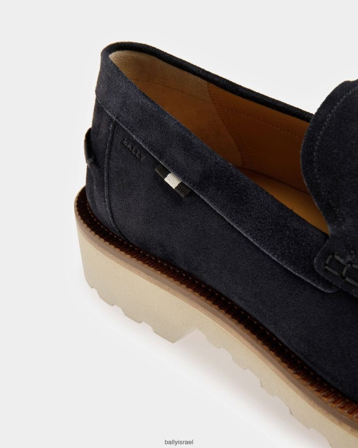 כְּחוֹל Bally מכנסי עור נווואלד גברים הַנעָלָה AS12D917