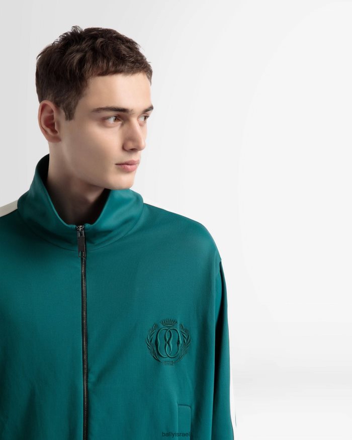 ירוק Bally מעיל ספורט תערובת כותנה גברים הַלבָּשָׁה AS12D923