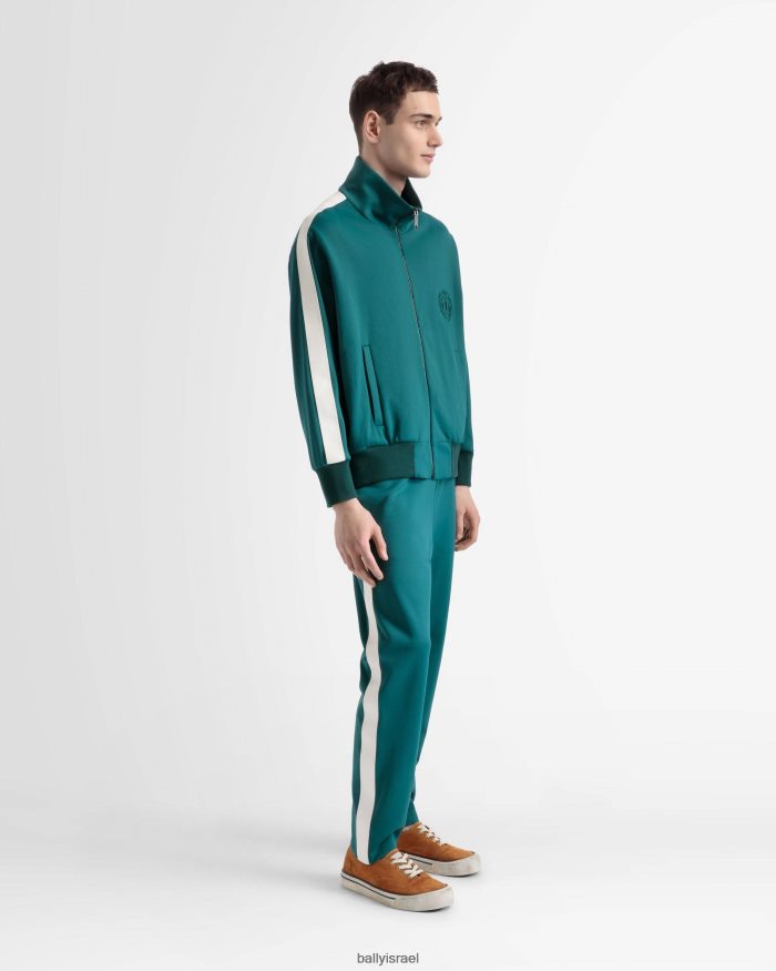 ירוק Bally מעיל ספורט תערובת כותנה גברים הַלבָּשָׁה AS12D923