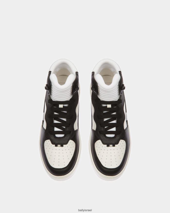 שָׁחוֹר Bally נעלי ספורט מרטין מעור ובד גברים הַנעָלָה AS12D925