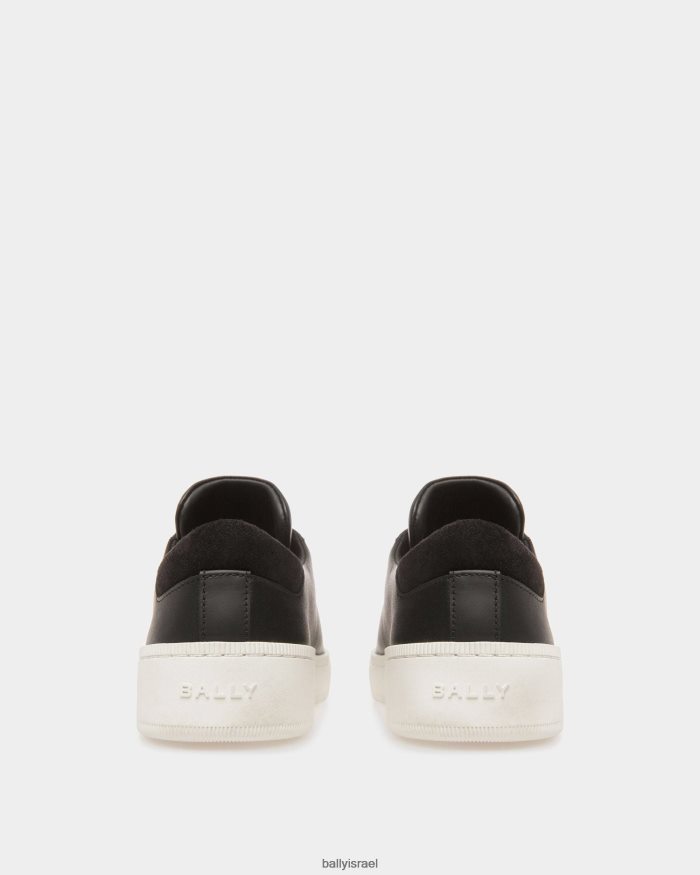 שָׁחוֹר Bally להעלות נעלי ספורט עור נשים הַנעָלָה AS12D93